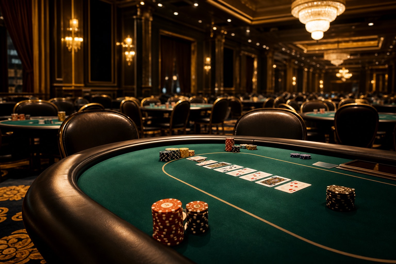 Poker tournament room
